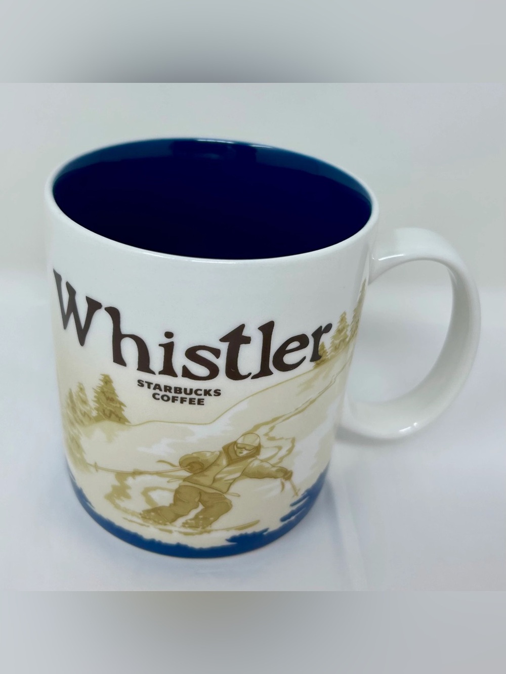 Starbucks Whistler Collector Series Mug 2009 – 16 oz Ski Resort Coffee Cup Blue